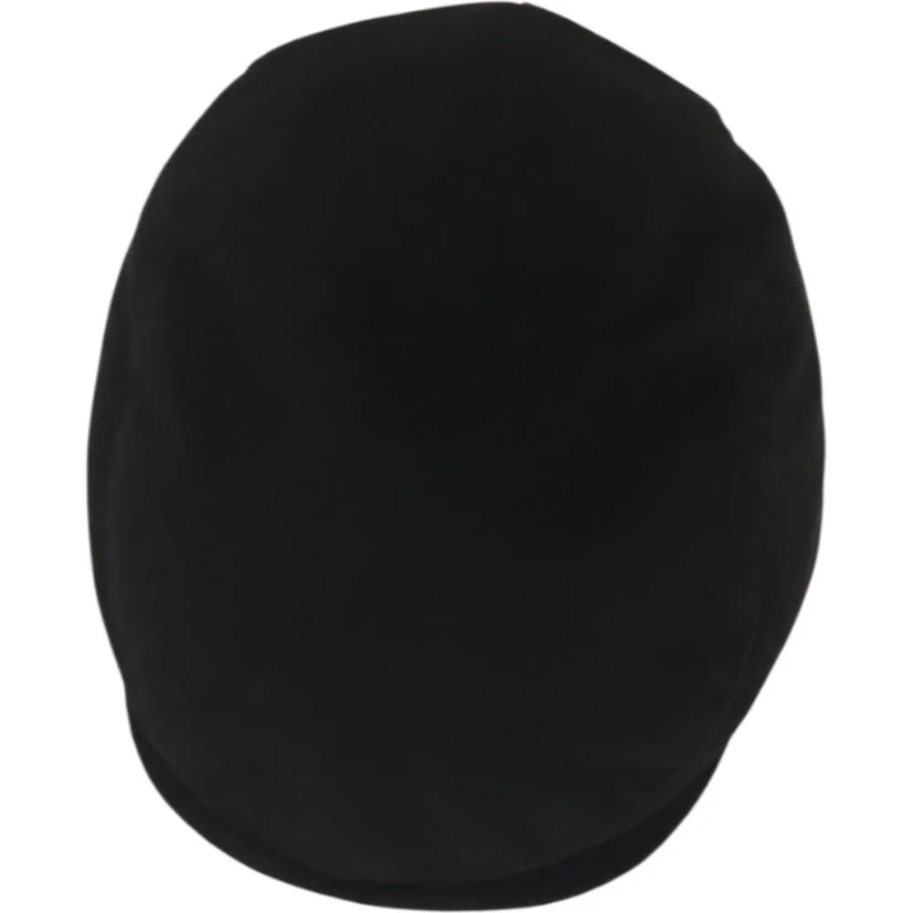 Stetson Mens Black Herringbone Flat Cap Ivy Hat STSTW02 Large - Picture 2 of 8